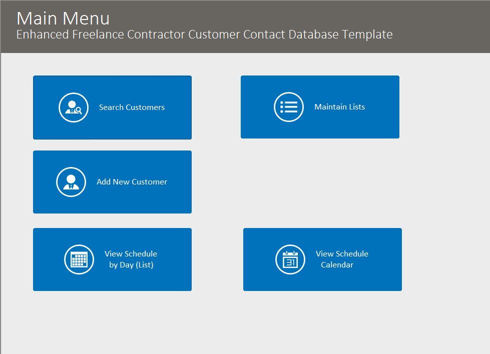 Freelance Contractor Enhanced Contact Template | Contact Database